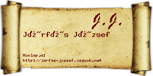 Járfás József névjegykártya