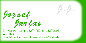 jozsef jarfas business card